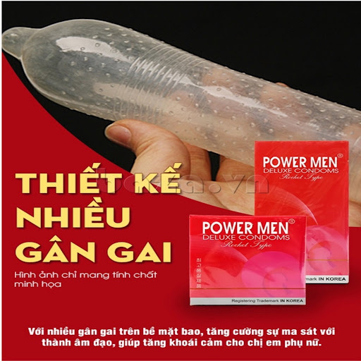 Bao cao su Powermen Rocket siêu đốt siêu gai kéo dài quan hệ