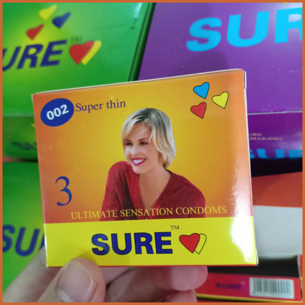 Bao cao su gia đình sure có hương thơm gân gai kéo dài quan hệ