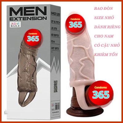 Bao cao su đôn dên có quai đeo tăng kích thước và chống xuất sớm