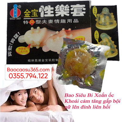 Bao cao su bi siêu khủng độc đáo hình xoắn ốc