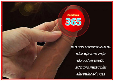Bao cao su đôn dên màu da gân guốc như thật