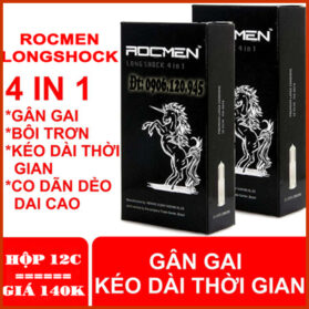 Bao cao su siêu kéo dài Rocmen longshock 4 in 1