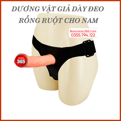 Dương vật giả dây đeo rỗng ruột size nhỏ cho nam siêu khít