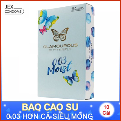 Bao cao su siêu mỏng Jex Glamourous Butterfly 0.03 Moist