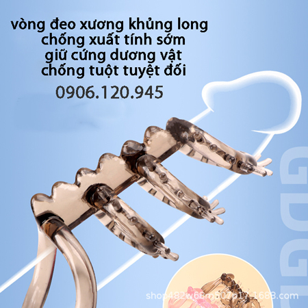 Vòng đeo xương khủng long chống xuất sớm giữ cứng dương vật nhân đôi khoái cảm